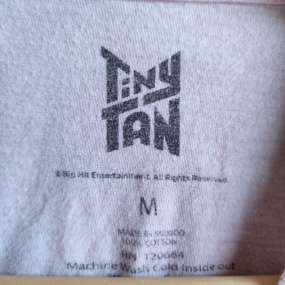 BTS TinyTAN Pink Tie dye Short Sleeve shirt size M - Picture 6 of 9